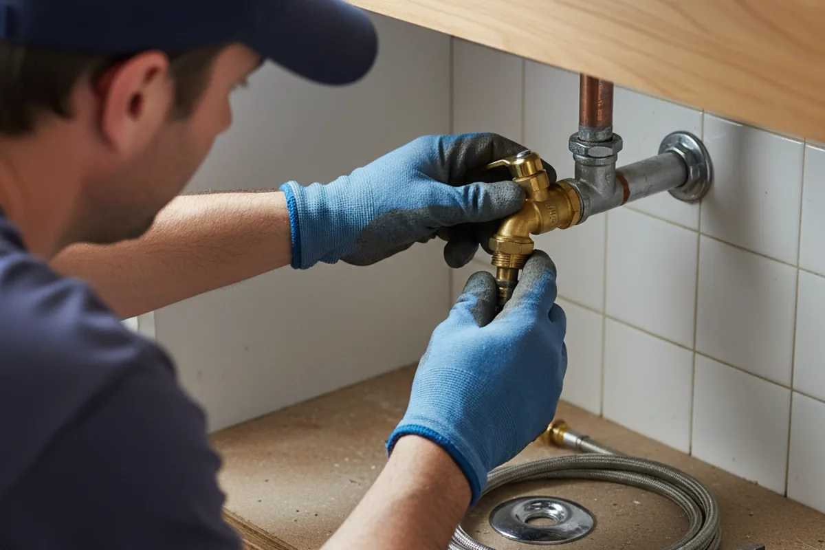 Shutoff valve and fitting work during Faucet and Fixture Repair in Wakefield